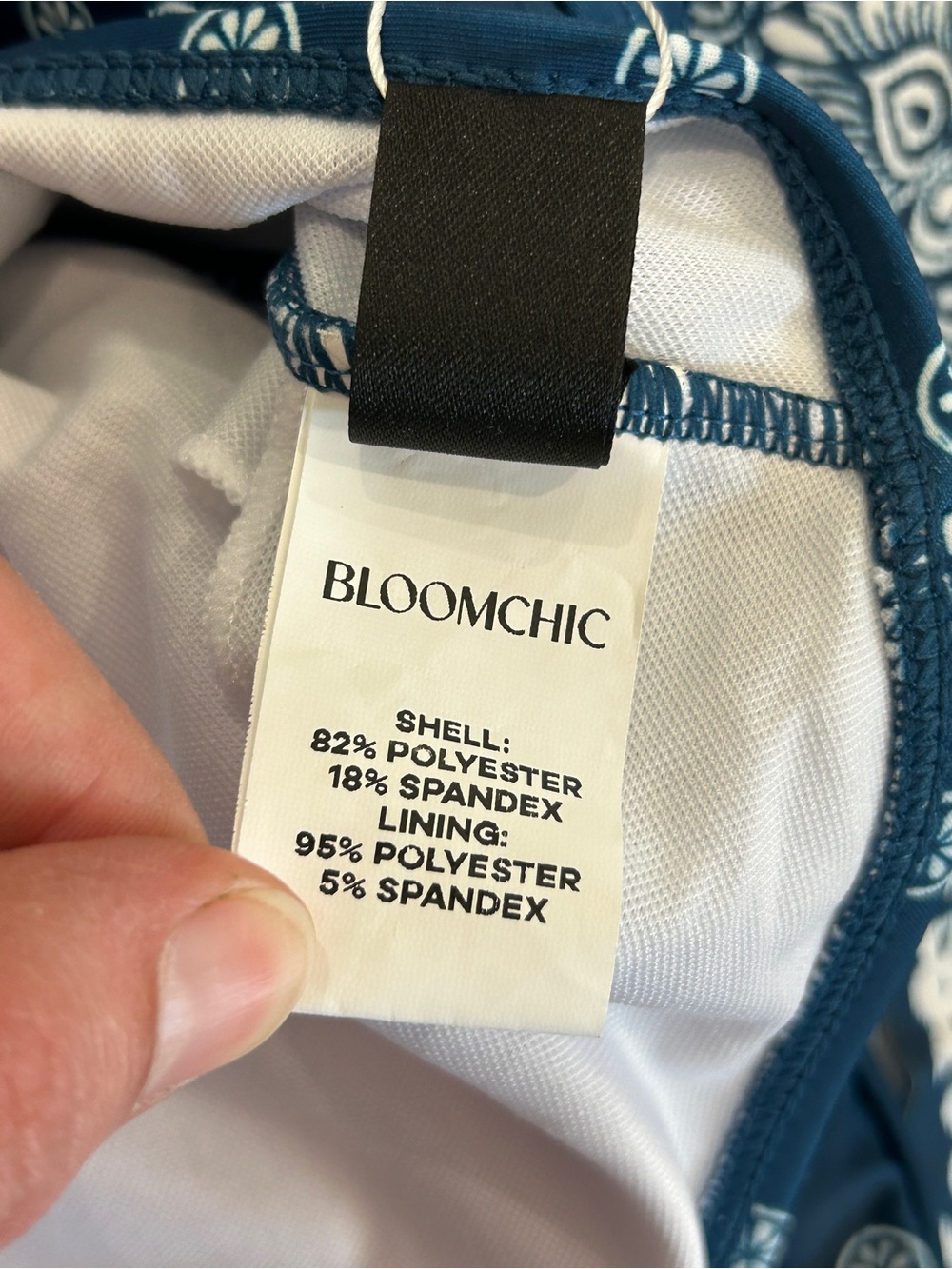 NWT BloomChic Boho Print Waist-Tie Surplice Neck Swim Dress Size 14-16 - Picture 8 of 10